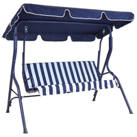 2 Seater Garden Swing Seat / Hammock - Blue Stripe