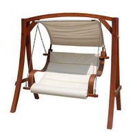 Wooden Swing Seat With Canopy