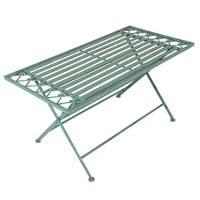 Wrought Iron Coffee Table - Sage Green