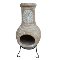 Outdoor Medium Natural Clay Chiminea Patio Heater