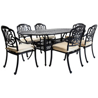 Cast Aluminium 7 Piece Outdoor Dining Set