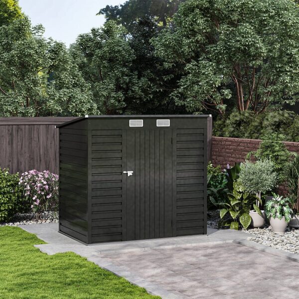 Outdoor Galvanized Steel Storage Shed